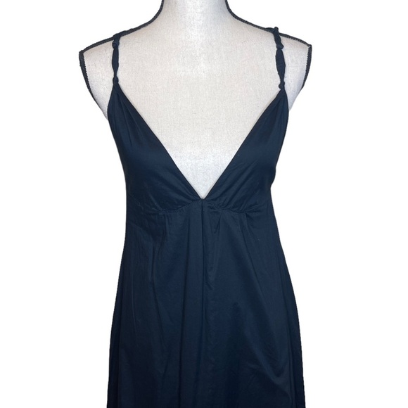 Tysa Black Deep V Neck Lightweight Summer Resort Beach Maxi Dress Womens 2 - Picture 10 of 11